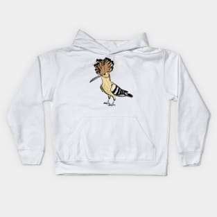 Artwork of an Eurasian Hoopoe Bird I Kids Hoodie